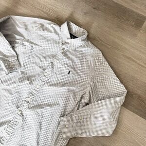 Ralph Lauren Black Classic Fit Long Sleeve Button Down Check Shirt Size XL